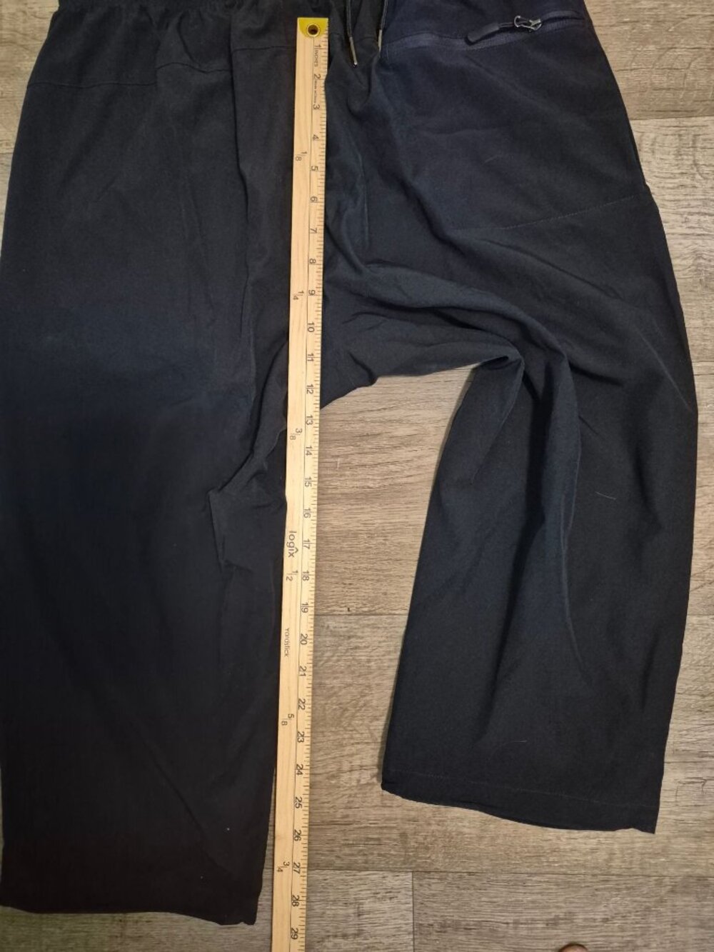 Mocoly Women Black Quick-Dry Capri Pants Zipper Pockets Size L Lightweight - Picture 6 of 6